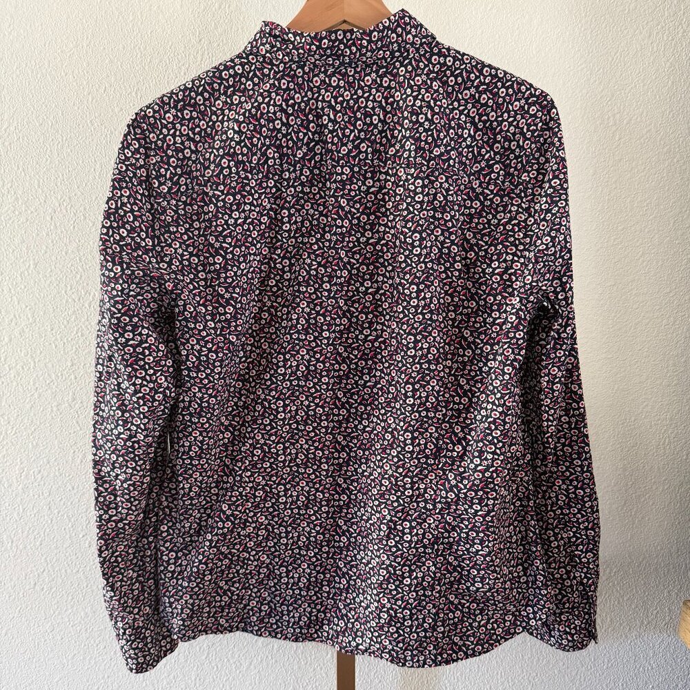 Talbots Women's Floral Button Up Shirt Blouse Size 14 Career Work 100% Cotton - Picture 2 of 6